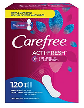 Carefree Acti-Fresh Panty Liners (120 count) only $4.48 shipped!