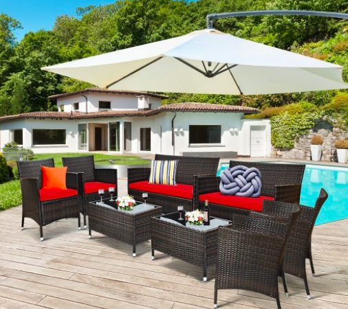 *HOT* Rattan 8-Piece Patio Furniture Set only $299.99 shipped!
