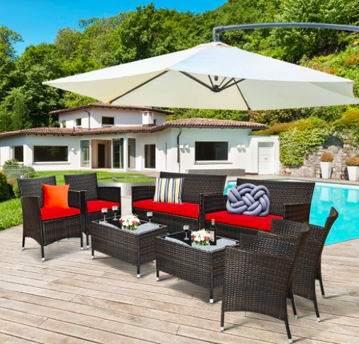 Costway Rattan Patio Furniture Set 
