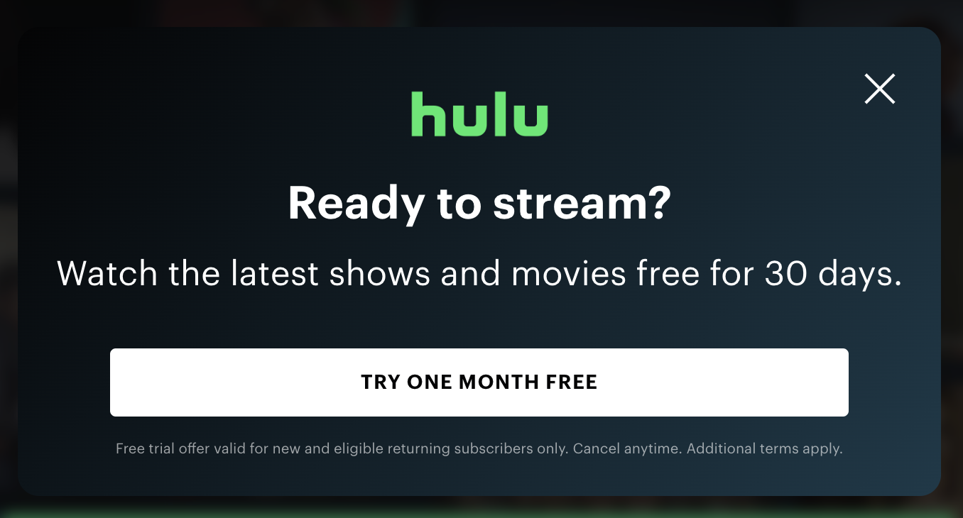 free Hulu deal trial