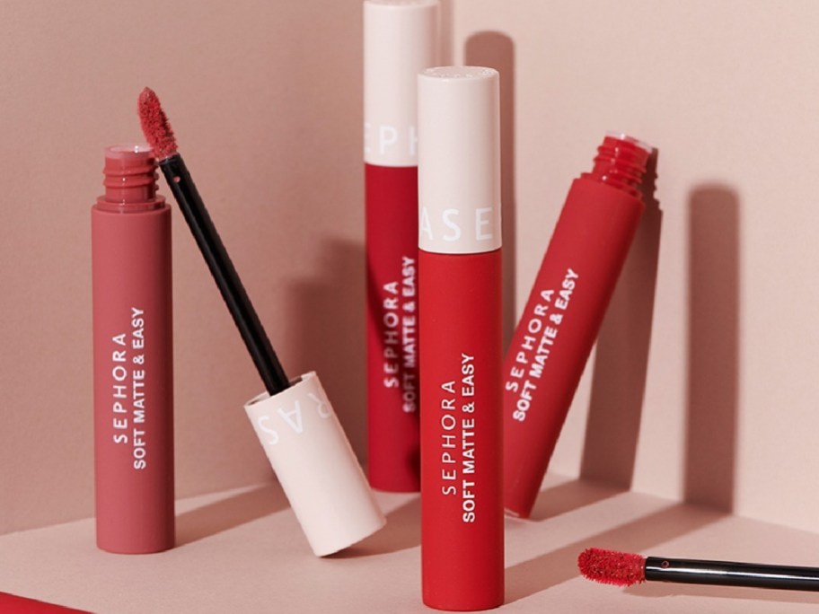 Sephora matte lipstick in different shades 