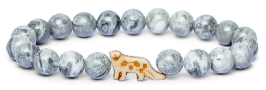 Snow leopard bracelet