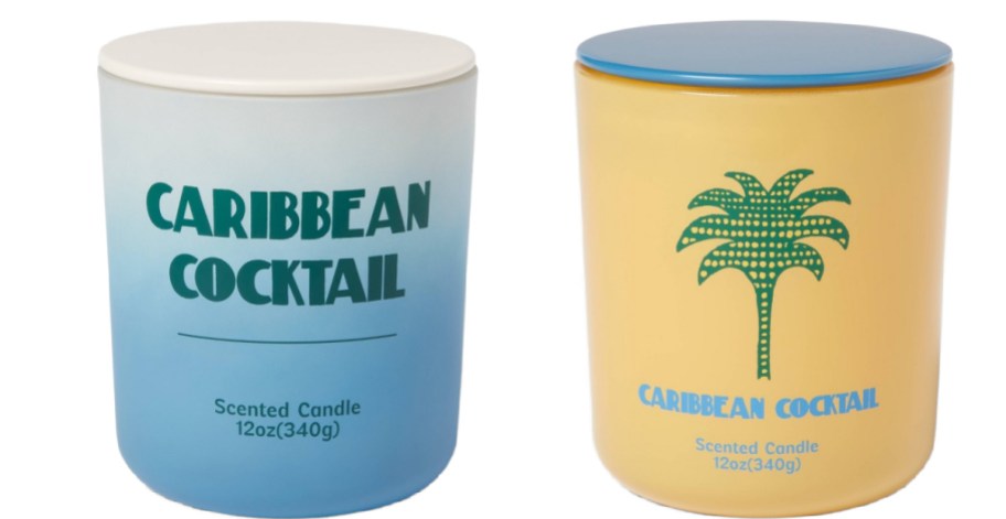 Stock image of Caribbean cocktail candles