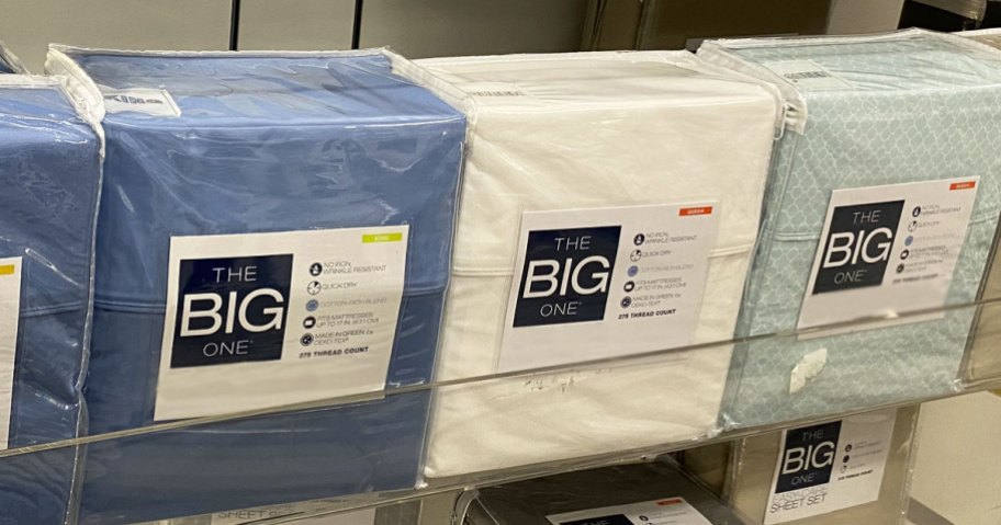 three big one sheet sets on display in store