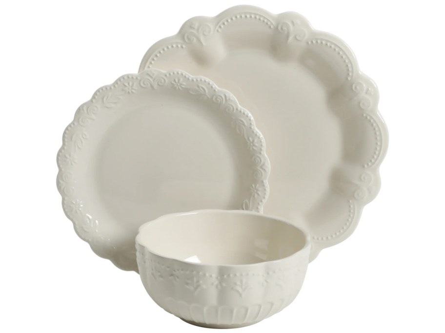 The Pioneer Woman Toni 24-Piece Linen Dinnerware Set