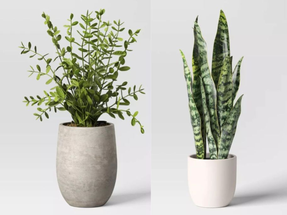 2 potted artificial green plants from Target