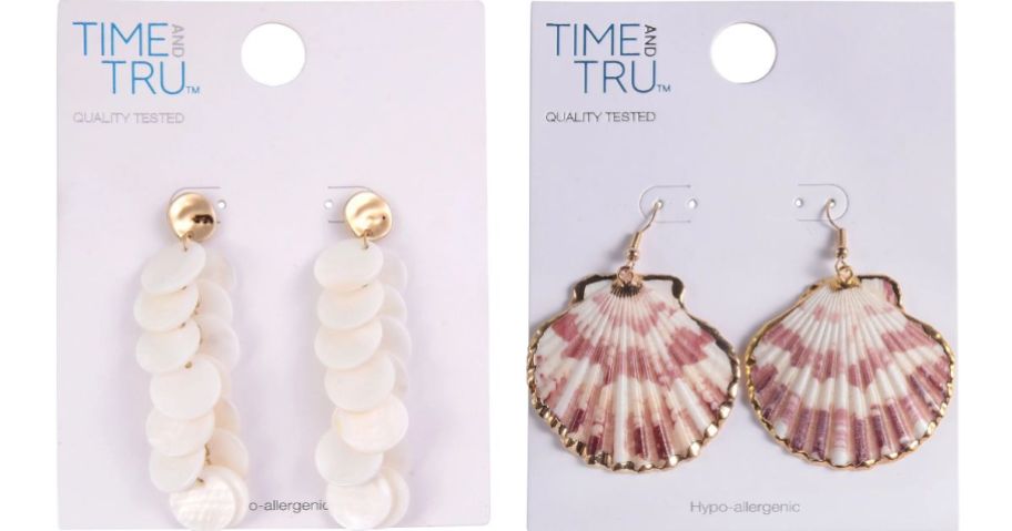 Time and Tru Shell Earrings