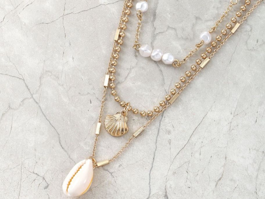 Time and Tru Shell Necklace