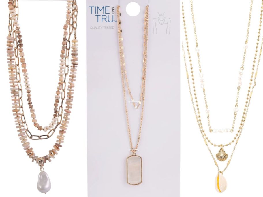 Time and Tru Shell Necklaces