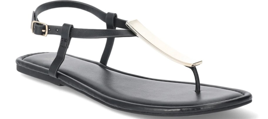 black t-strap sandal