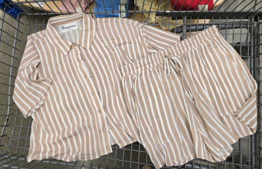 Two piece set displayed inside of shopping cart
