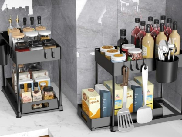 TWO Under the Sink Organizers Only $14.99 on Amazon (Regularly $25)