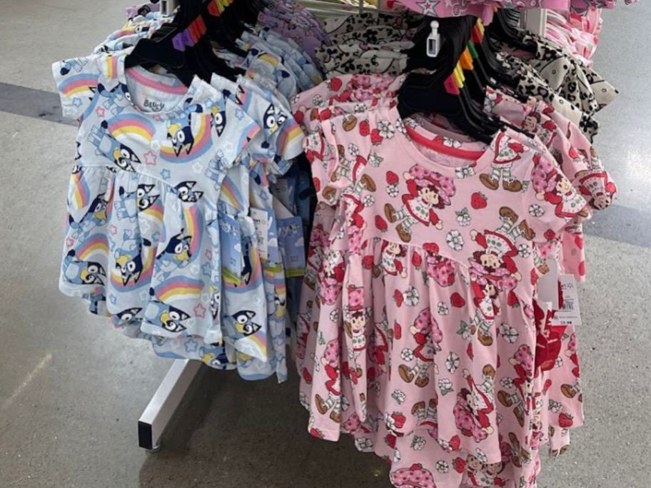Walmart Kids Strawberry Shortcake and Bluey Dress