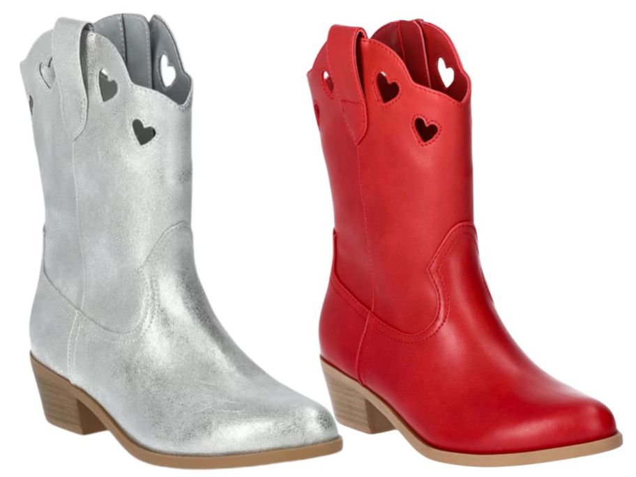 Wonder Nation Toddler & Girls Heart Cowgirl Boots