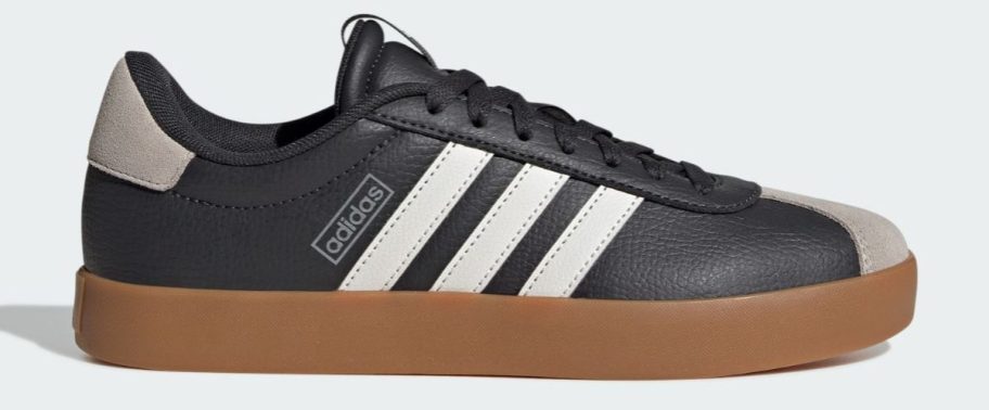 black and white adidas Men's VL Court 3.0 Shoe stock image