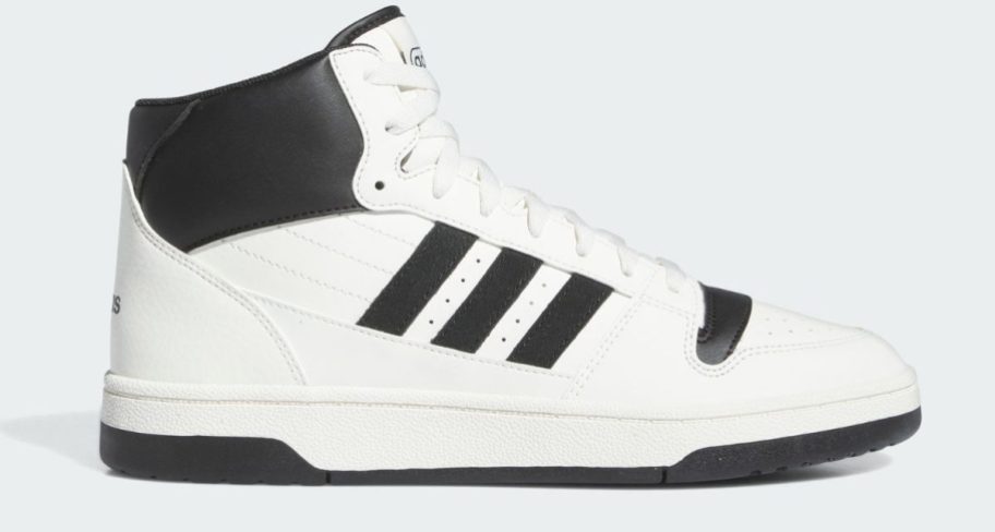 black and white adidas Women's Break Start Mid Shoe stock image