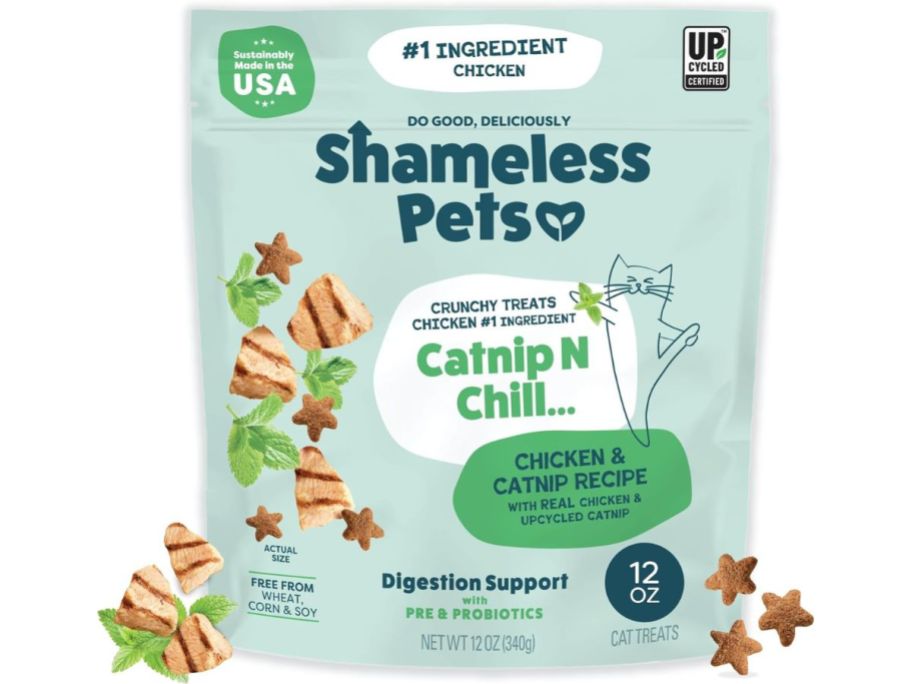 Shameless Pets Crunchy Cat Treats 12oz bag stock image