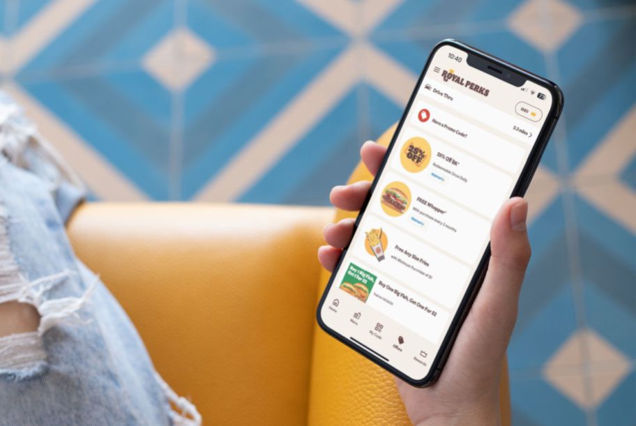 using burger king app on iphone