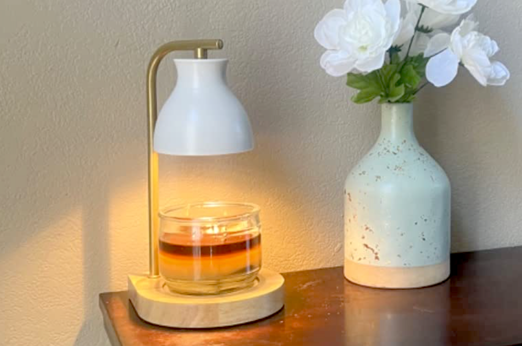 candle warmer lamp on table 