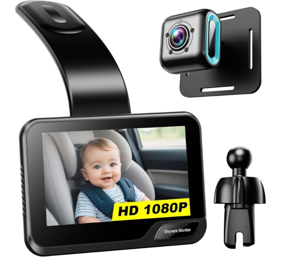 car baby monitor camera and view screen and mounting hardware