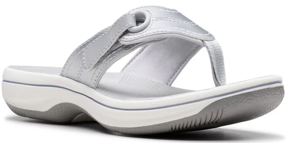 silver clarks sandal
