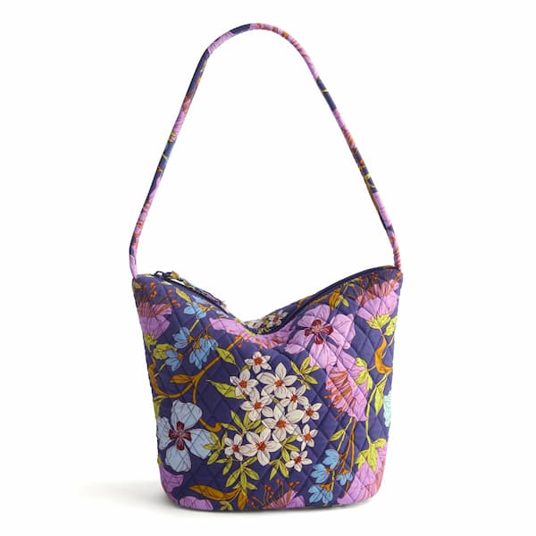 cotton slouchy bucket shoulder bag