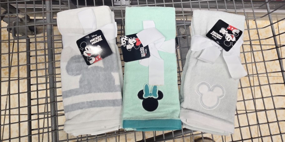 disney hand towels in shopping cart 