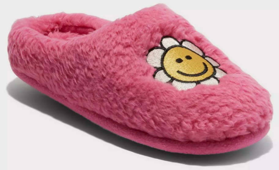dluxe by dearfoams Women's Smiley Slide Slippers
