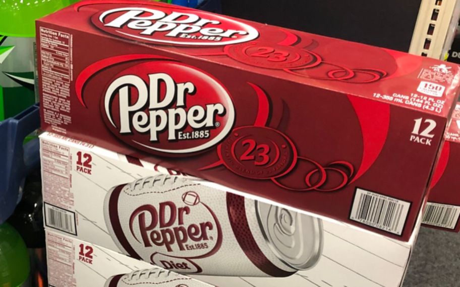 2 12 packs of dr. pepper