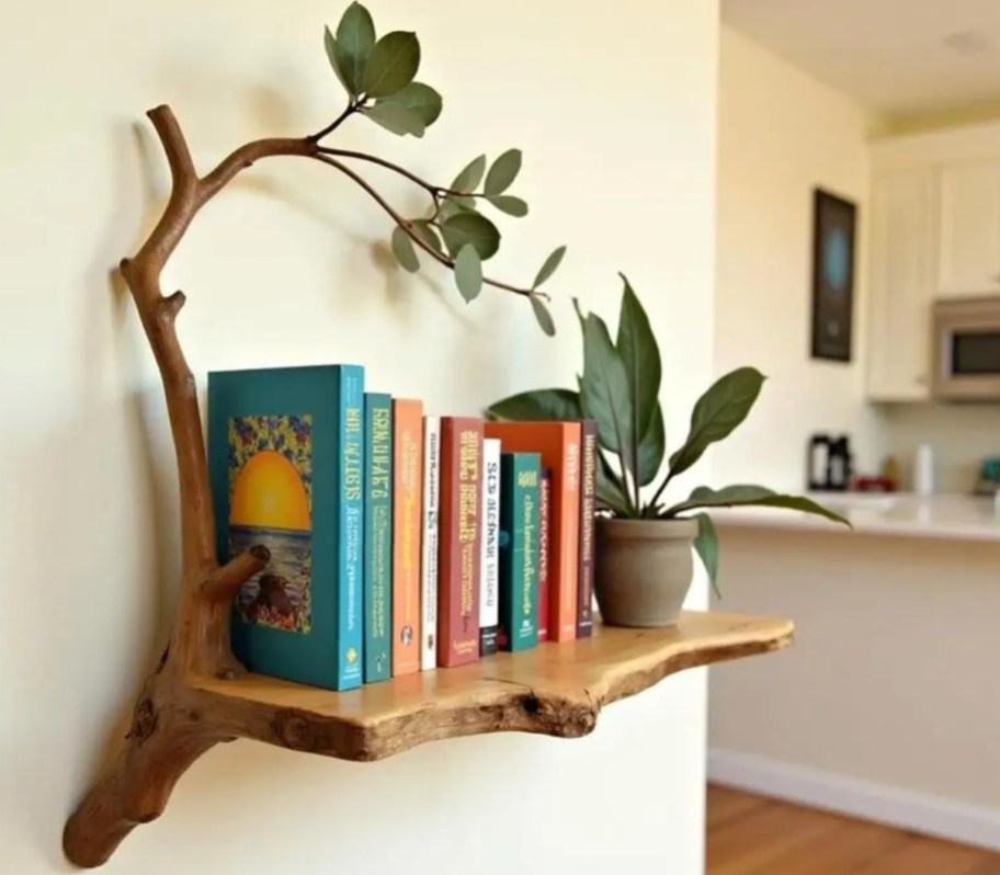 branch floating bookshelf