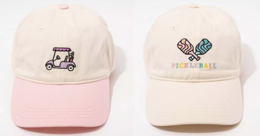 Frasier Sterling hat stock images with a golf cart and pickleball paddles on them