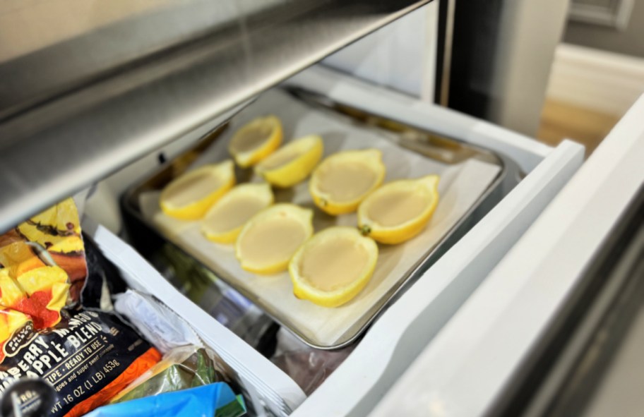 freezing lemon sorbet