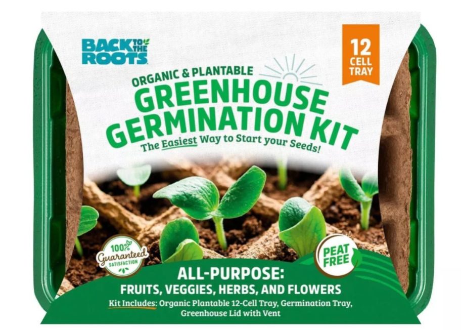 Back to the Roots Organic & Plantable Greenhouse Germination Kit stock image