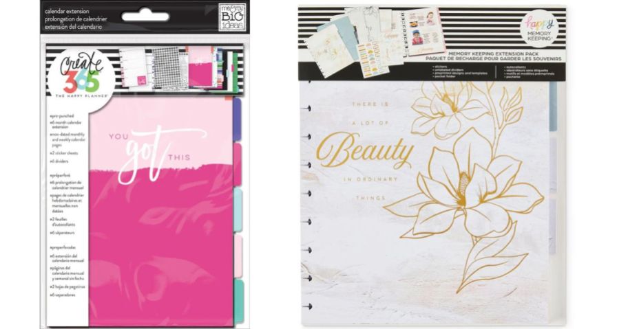 Happy Planner Extension Packs stock images