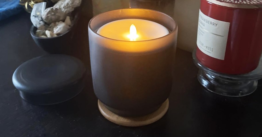 candle diffuser sitting on a table
