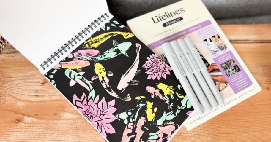 lifelines flow art activity pad and markers
