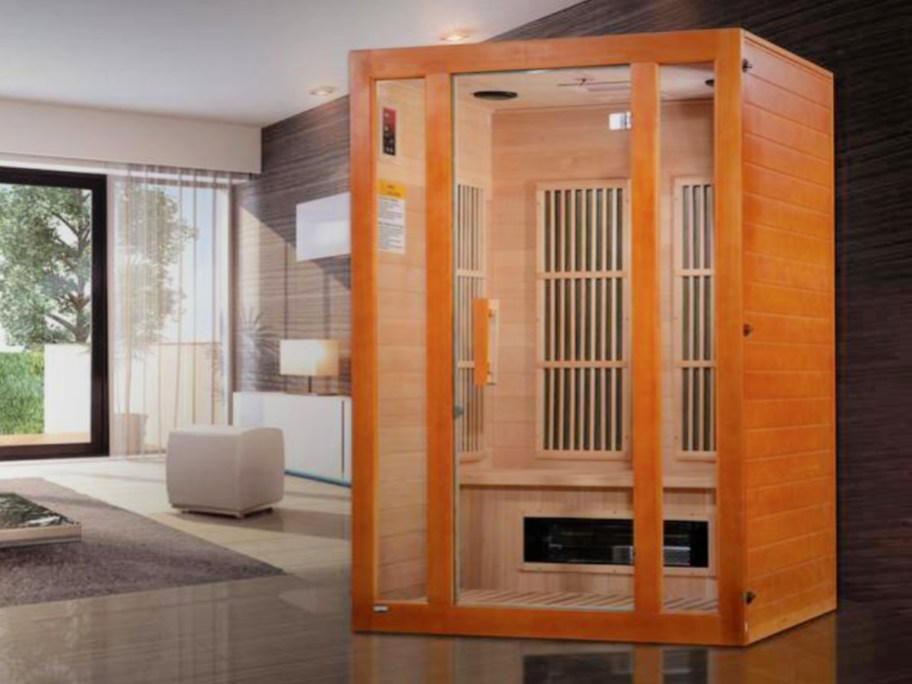 sauna in a living room