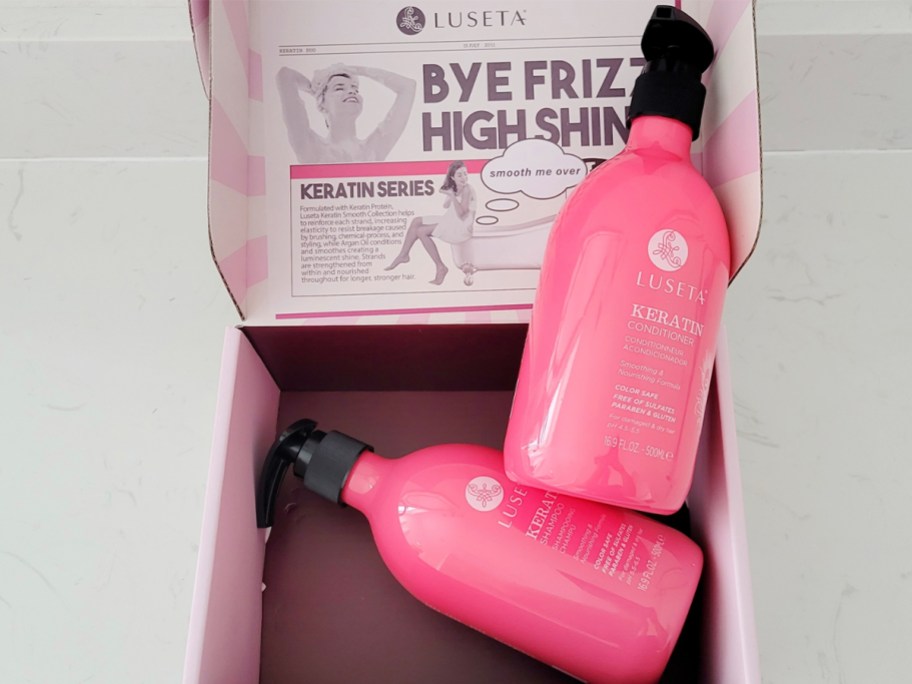 keratin luseta shampoo and conditioner in box