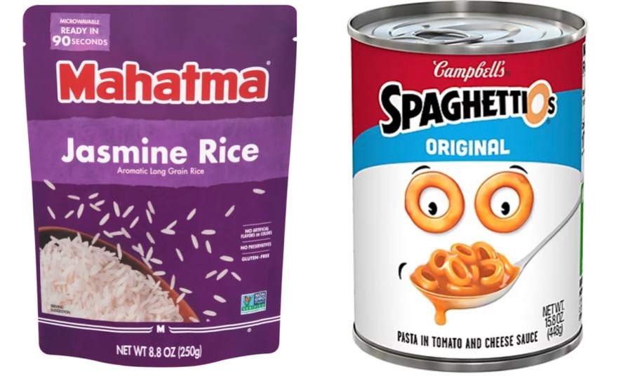 mahatma rice and spaghettios can