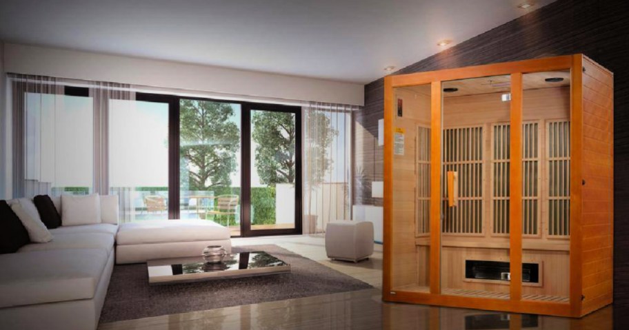 sauna in a living room