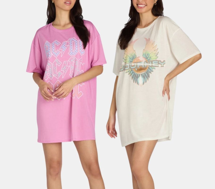 2 women in sleep tees