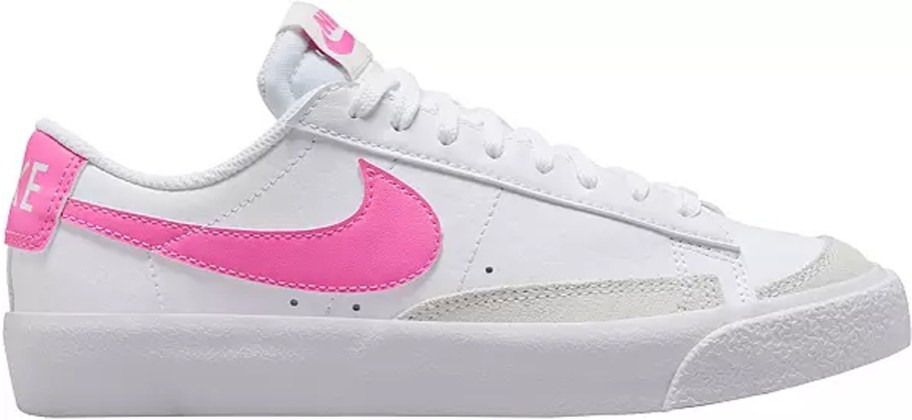 white and pink nike blazer shoe