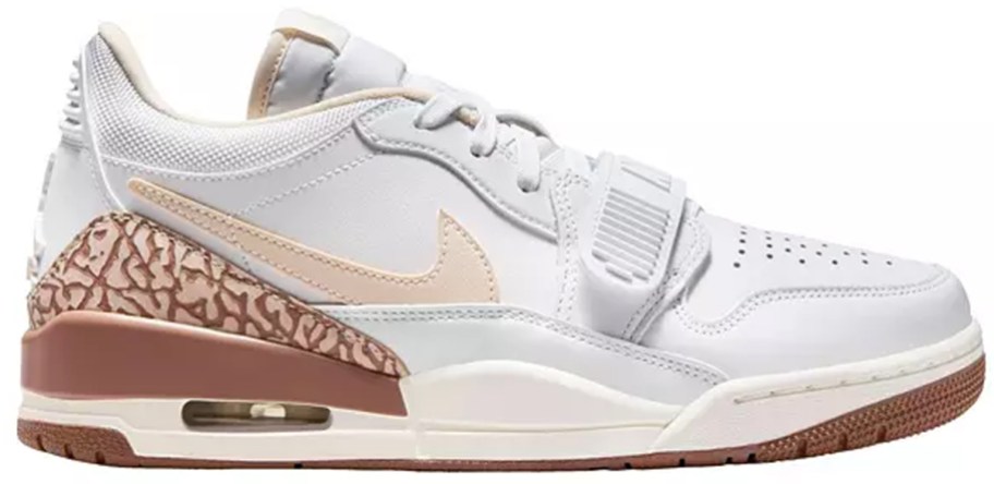 white and tan nike jordan shoe