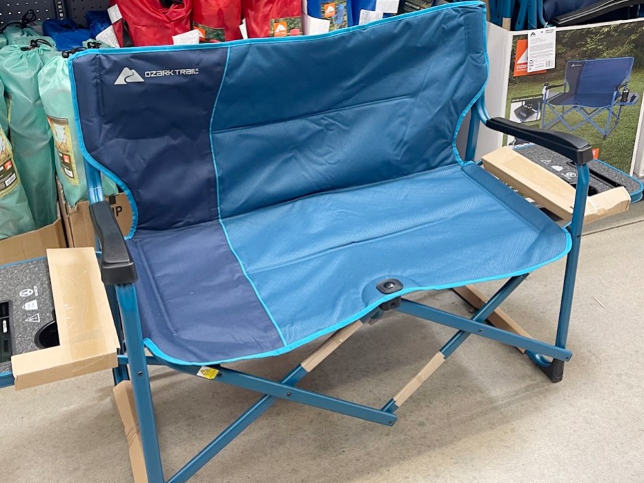 blue ozark trail loveseat in store 