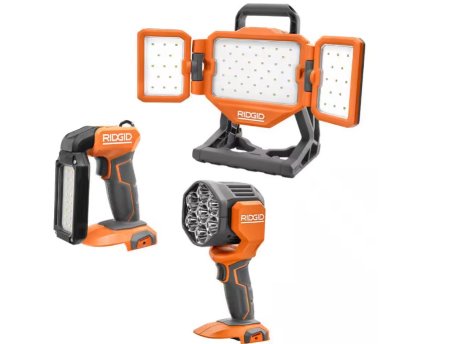 black and orange ridgid lights 
