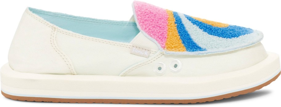 white rainbow sanuk shoe 