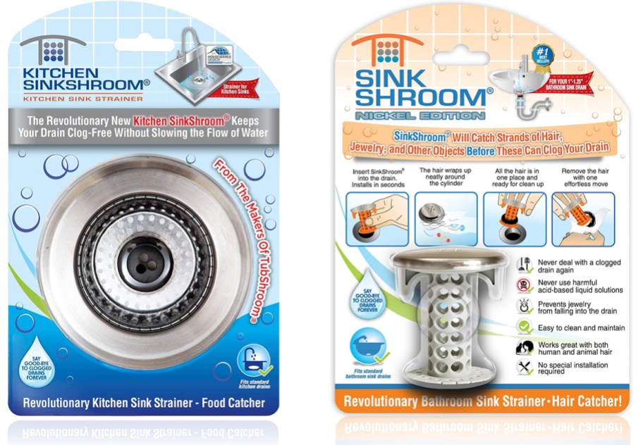 two kitchen drain strainers