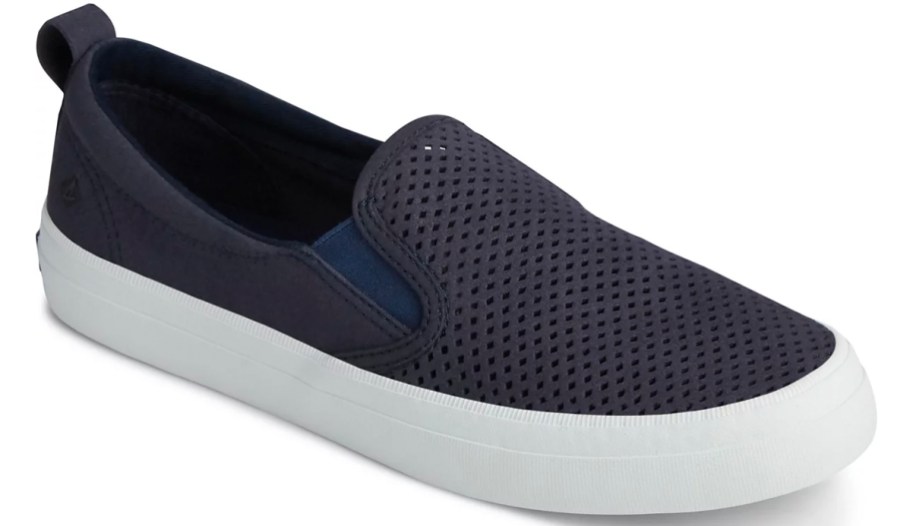 navy blue sperry sneaker