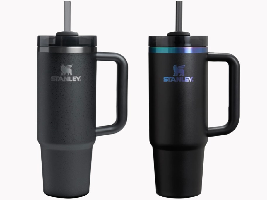 two black stanley tumblers 