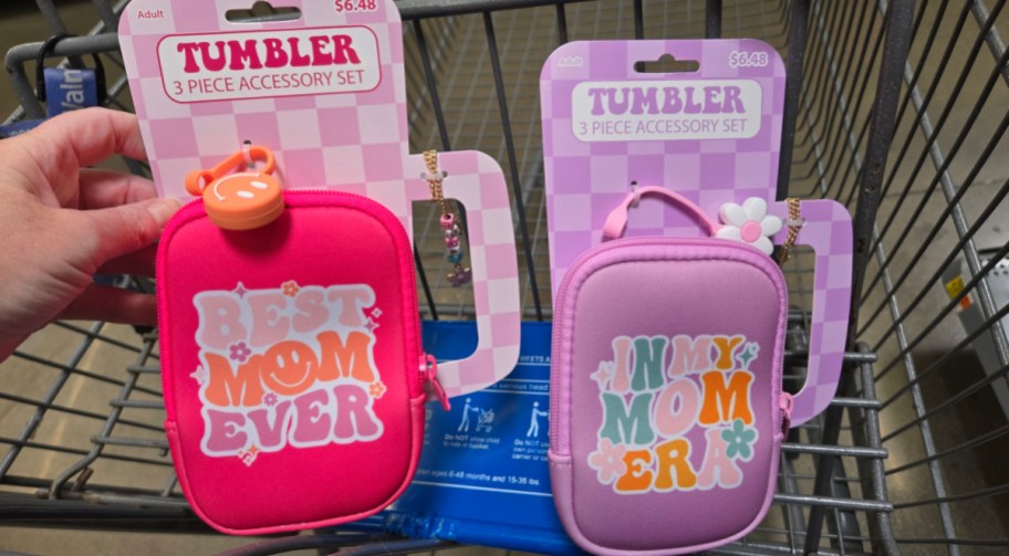 hand holding tumbler accessories from Walmart